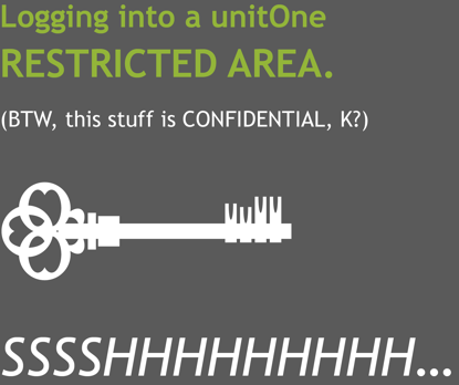 Logging in to a unitOne RESTRICTED AREA